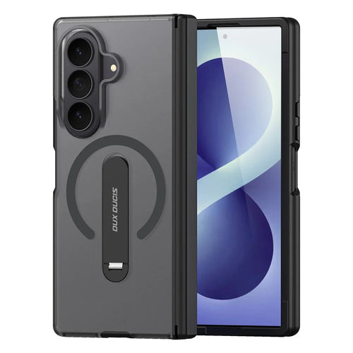 DUX DUCIS Kind Series For Samsung Galaxy Z Fold8 Ultra / Z Fold7 5G Magnetic Case Kickstand TPU+PC Matte Phone Cover - Black - 1