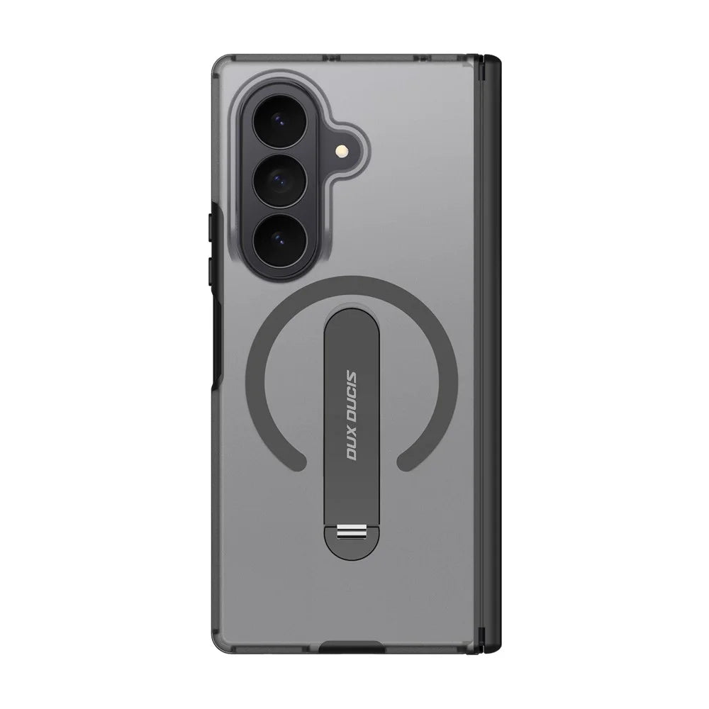 DUX DUCIS Kind Series For Samsung Galaxy Z Fold8 Ultra / Z Fold7 5G Magnetic Case Kickstand TPU+PC Matte Phone Cover - Black - 2