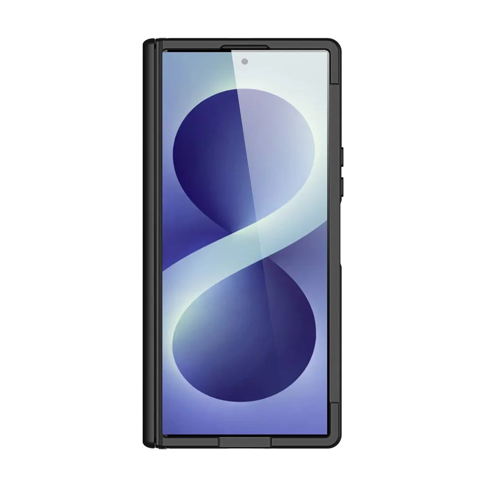 DUX DUCIS Kind Series For Samsung Galaxy Z Fold8 Ultra / Z Fold7 5G Magnetic Case Kickstand TPU+PC Matte Phone Cover - Black - 3