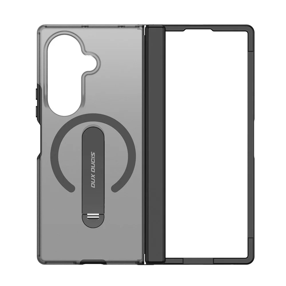 DUX DUCIS Kind Series For Samsung Galaxy Z Fold8 Ultra / Z Fold7 5G Magnetic Case Kickstand TPU+PC Matte Phone Cover - Black - 4