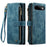 CASEME for Google Pixel 11 Pro / Google Pixel 11 C30 Phone Cases with Strap Zipper Multiple Card Holder PU Leather Cover - Blue - 2
