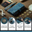 CASEME for Google Pixel 11 Pro / Google Pixel 11 C30 Phone Cases with Strap Zipper Multiple Card Holder PU Leather Cover - Blue - 5