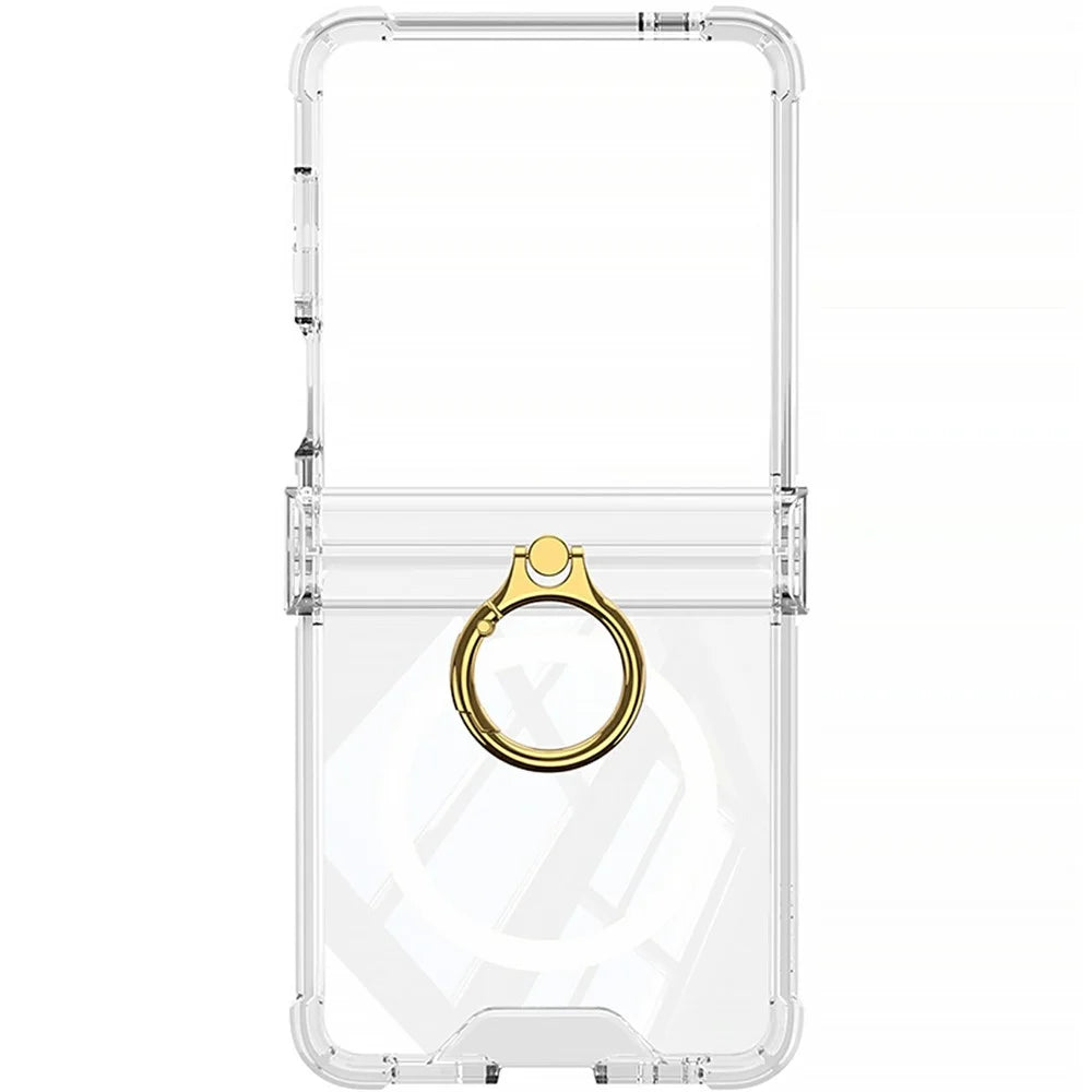 GKK For Samsung Galaxy Z Flip8 Magnetic Case with Ring Holder Airbag Hinge Protection Shockproof Phone Cover - Blue - 3