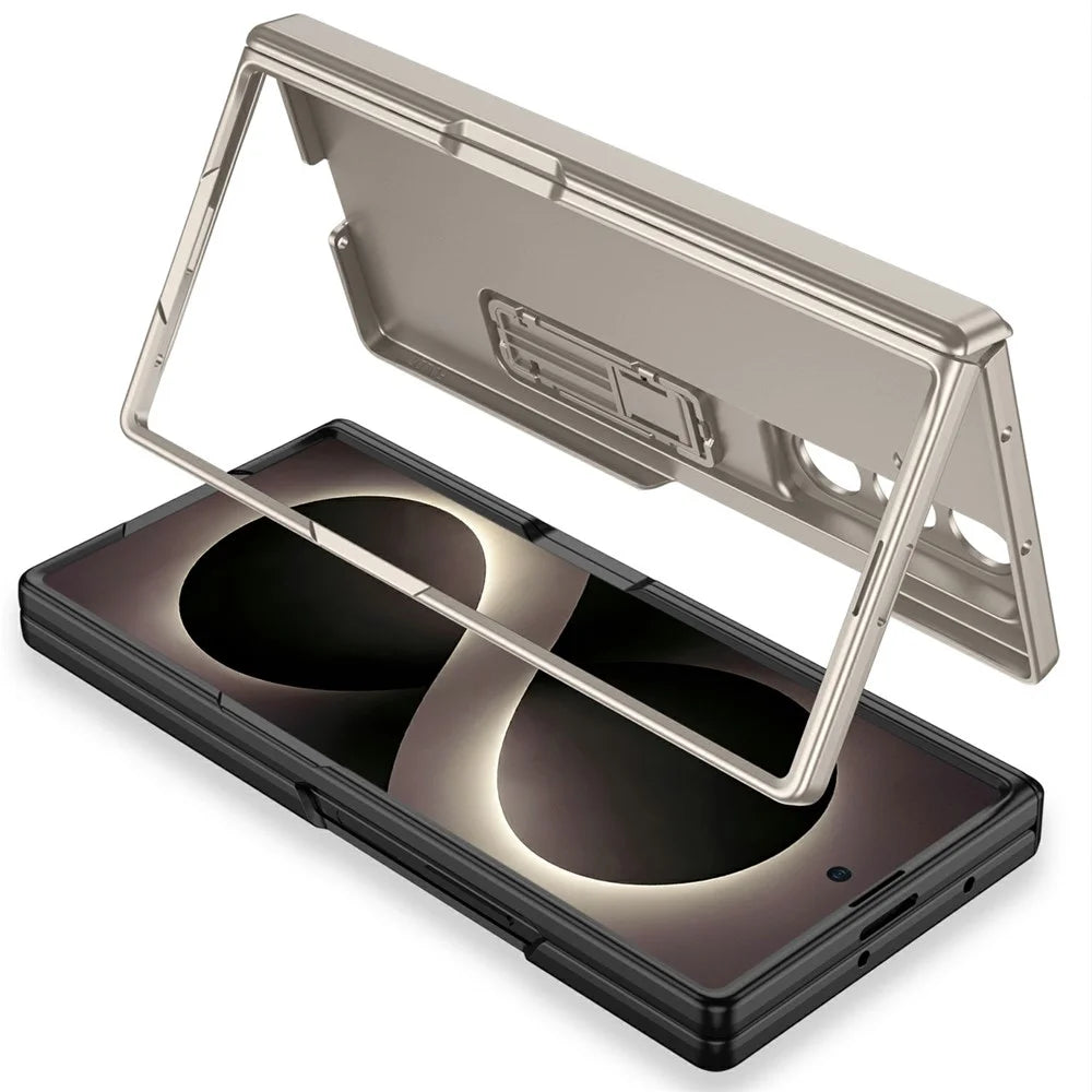 GKK For Samsung Galaxy Z Fold8 Ultra Case Magnetic Hinge Kickstand Hard PC Protective Cover - Black - 6