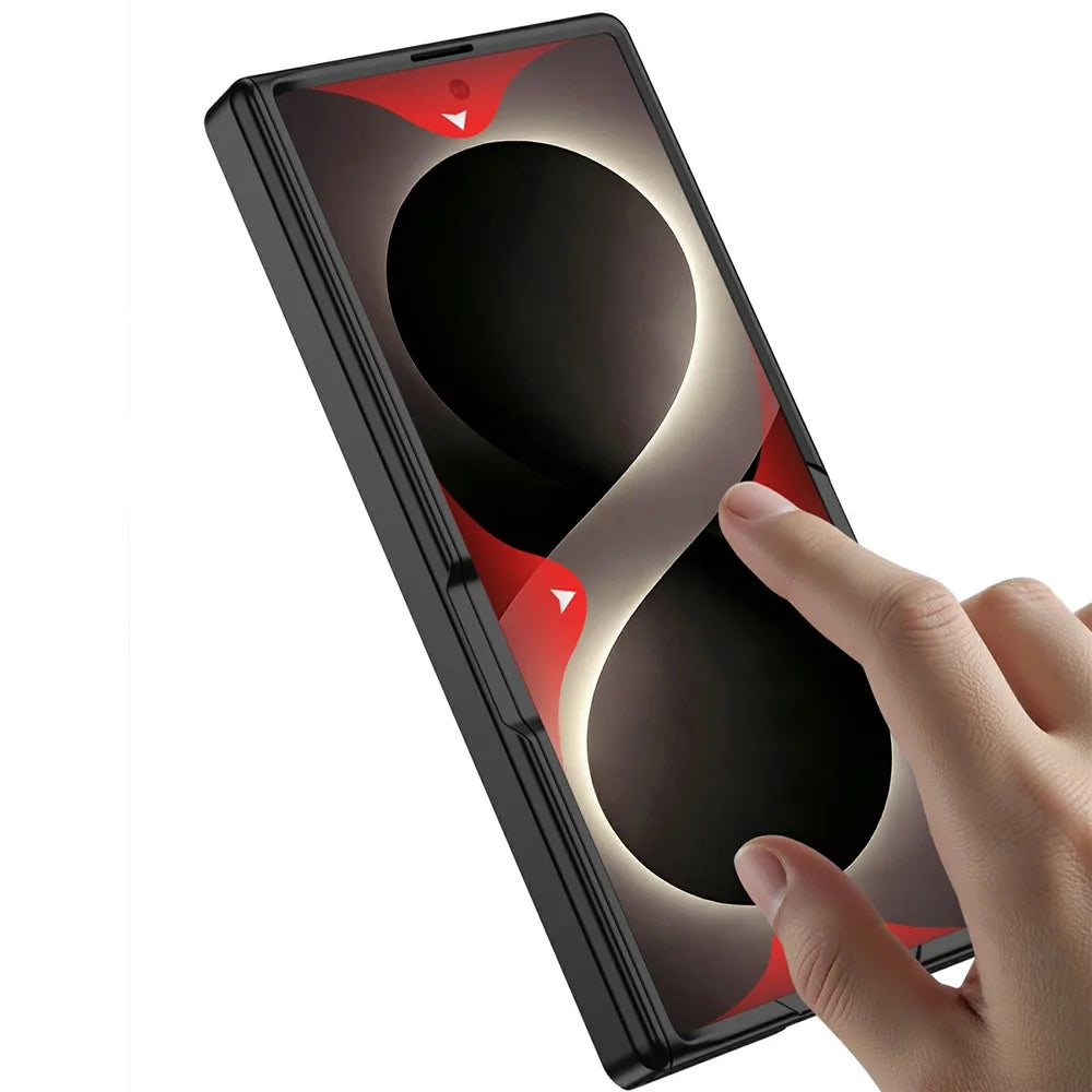 GKK For Samsung Galaxy Z Fold8 Ultra Case with Clear Screen Film Magnetic Hinge Kickstand Phone Cover - Titanium Grey - 5