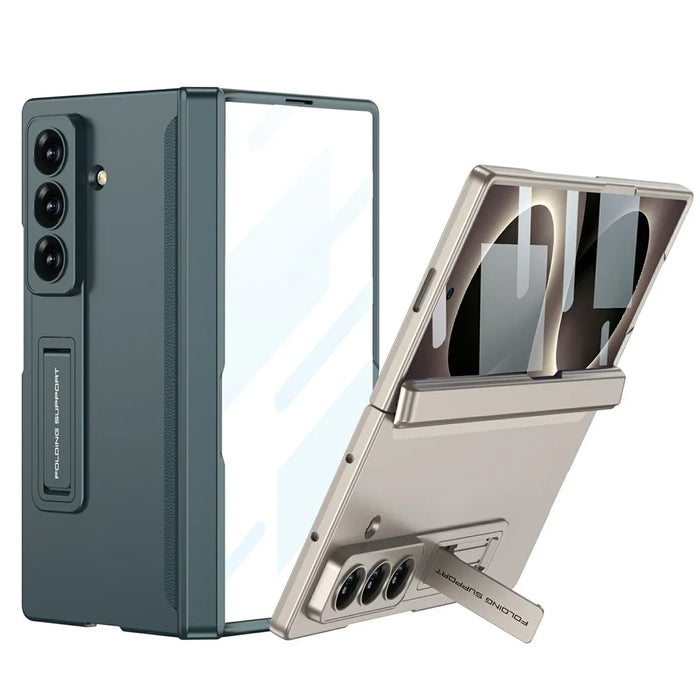 GKK For Samsung Galaxy Z Fold8 Ultra Case with Clear Screen Film Magnetic Hinge Kickstand Phone Cover - Titanium Grey - 7
