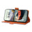 For iPhone 16 Pro Case U-Shape Decoration Magnetic Side Clasp Wallet Leather Phone Cover with Wrist Strap - Purple - 3