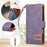 For iPhone 16 Pro Case U-Shape Decoration Magnetic Side Clasp Wallet Leather Phone Cover with Wrist Strap - Purple - 7