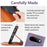 For Google Pixel 11 Pro XL Case U-Shape Decoration Magnetic Side Clasp Wallet Leather Phone Cover with Wrist Strap - Purple - 7