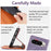 For Google Pixel 10 Pro XL Case U-Shape Decoration Magnetic Side Clasp Wallet Leather Phone Cover with Wrist Strap - Purple - 7