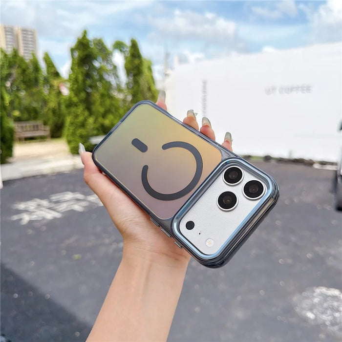 For iPhone 18 Pro Max / 17 Pro Max Magnetic Case Color Changing TPU Phone Back Cover - Black - 2