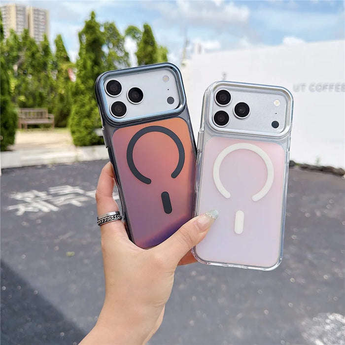 For iPhone 18 Pro / 17 Pro Magnetic Case Color Changing TPU Phone Back Cover - Black - 6