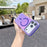For iPhone 18 Pro Max / 17 Pro Max Magnetic Case Cute Fluorescent Design TPU Acrylic Phone Back Cover - Purple - 2
