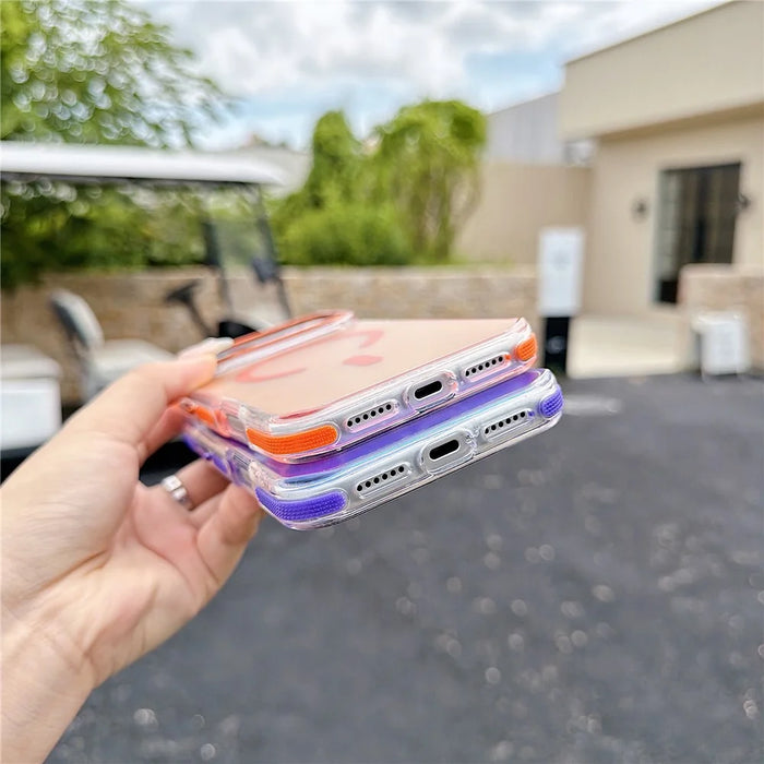 For iPhone 18 Pro Max / 17 Pro Max Magnetic Case Cute Fluorescent Design TPU Acrylic Phone Back Cover - Purple - 7