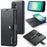 DG.MING for Samsung Galaxy A27 5G Leather Wallet Case Detachable 2 in 1 Split Leather Phone Cover - Black - 1