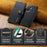 DG.MING for Samsung Galaxy A27 5G Leather Wallet Case Detachable 2 in 1 Split Leather Phone Cover - Black - 7