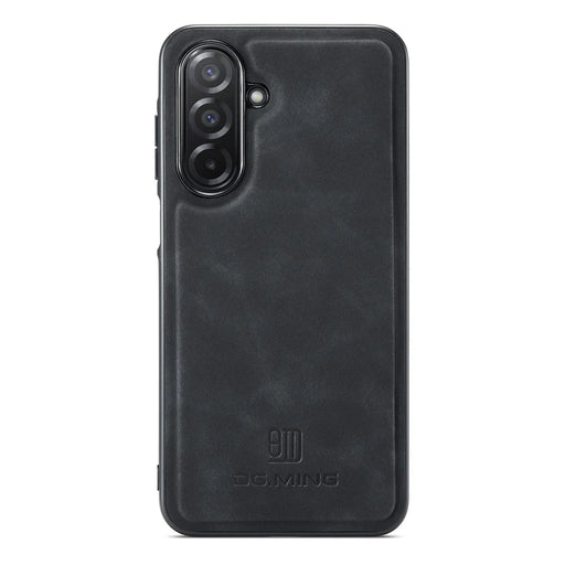 DG.MING For Samsung Galaxy A27 5G Case PU Leather Covered PC + TPU Hybrid Phone Shell - Black - 1