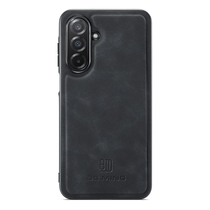 DG.MING For Samsung Galaxy A27 5G Case PU Leather Covered PC + TPU Hybrid Phone Shell - Black - 1