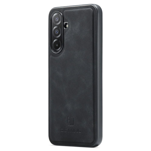 DG.MING For Samsung Galaxy A27 5G Case PU Leather Covered PC + TPU Hybrid Phone Shell - Black - 2