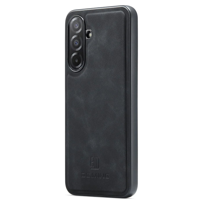 DG.MING For Samsung Galaxy A27 5G Case PU Leather Covered PC + TPU Hybrid Phone Shell - Black - 2