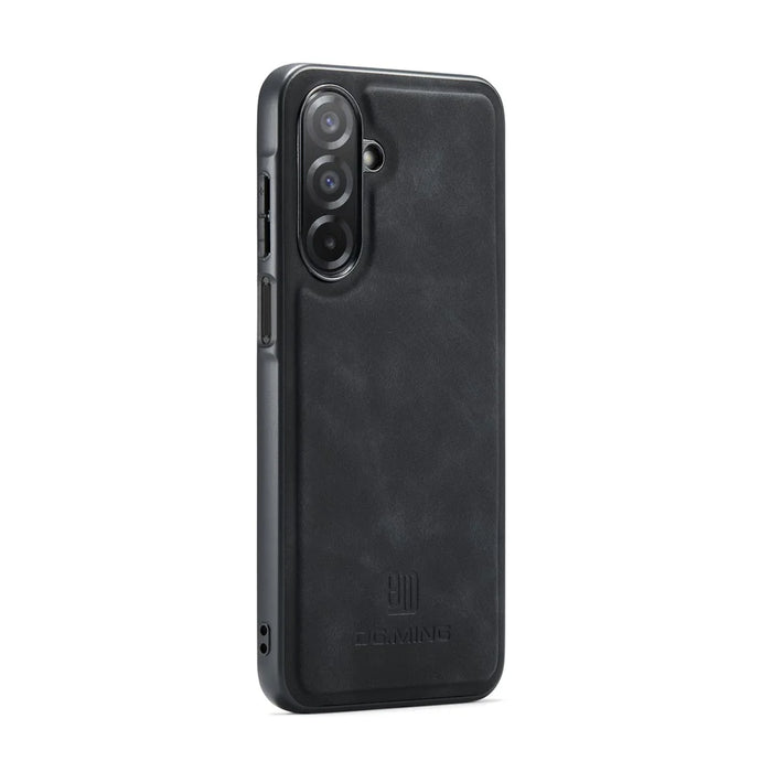 DG.MING For Samsung Galaxy A27 5G Case PU Leather Covered PC + TPU Hybrid Phone Shell - Black - 4