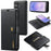 DG.MING for Samsung Galaxy S26 FE Leather Wallet Case Detachable 2 in 1 Split Leather Phone Cover - Black - 1