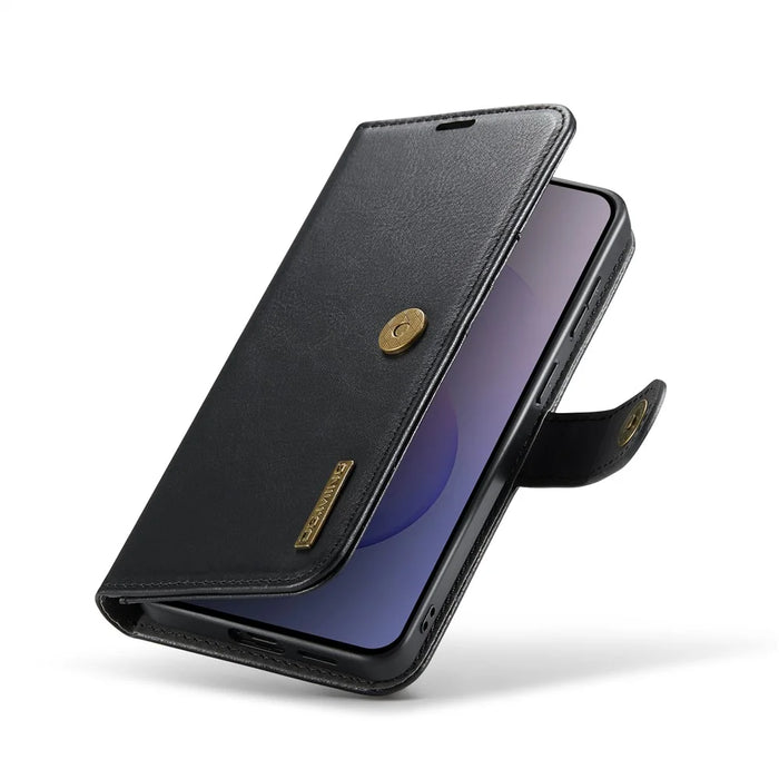 DG.MING for Samsung Galaxy S26 FE Leather Wallet Case Detachable 2 in 1 Split Leather Phone Cover - Black - 4