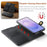 DG.MING for Samsung Galaxy S26 FE Leather Wallet Case Detachable 2 in 1 Split Leather Phone Cover - Black - 6