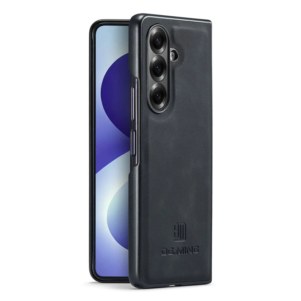 DG.MING For Samsung Galaxy Z Fold8 Ultra Case PU Leather Covered PC + TPU Hybrid Phone Shell - Black - 2