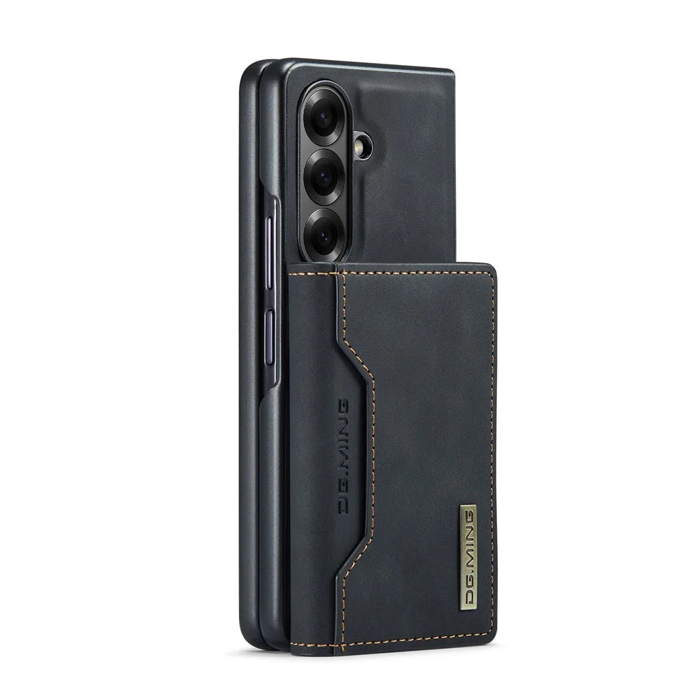 DG.MING M2 Series for Samsung Galaxy Z Fold8 Ultra Magnetic Case PU + PC + TPU Phone Cover Detachable Wallet Kickstand - Black - 5