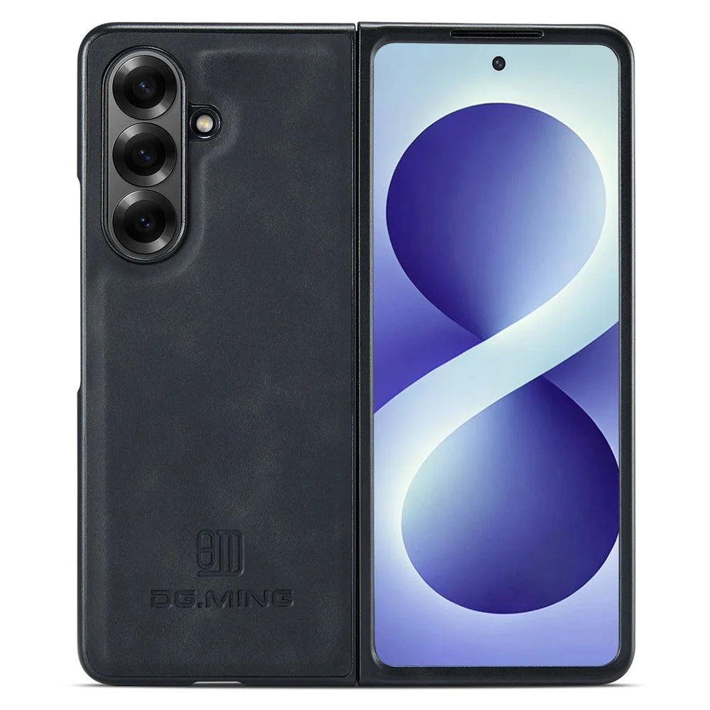 DG.MING M1 Series for Samsung Galaxy Z Fold8 Ultra Phone Case PU + TPU + PC Back Cover with Magnetic Tri-Fold Wallet Kickstand - Black - 5