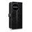 For Sharp Aquos R11 Wallet Case Dot Pattern Imprint PU Leather Phone Cover with Wrist Strap - Black - 6