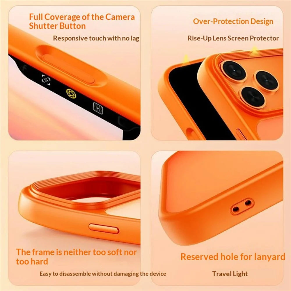 For iPhone 18 Pro / 17 Pro Magnetic Case Skin-Feel Rubberized PC + TPU Phone Cover Compatible with MagSafe - Orange - 4