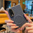For Samsung Galaxy Z Fold8 Magnetic Case Dual Axis Hinge Fabric Textured Leather + PC + TPU Phone Cover - Black - 2