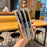 For Samsung Galaxy Z Fold8 Magnetic Case Dual Hinge Denim Texture Leather + PC + TPU Phone Cover - Khaki - 7