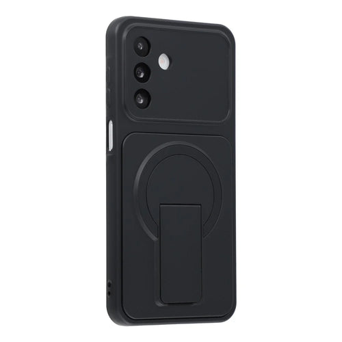 For Samsung Galaxy A18 5G / A18 4G / A17 5G / A17 4G Case Invisible Kickstand Rubberized Acrylic + TPU Shockproof Phone Cover - Black - 1