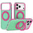 For iPhone 18 Pro / 17 Pro Case with Rotating Magnetic Kickstand Matte PC+TPU+TPE Shockproof Phone Cover - Green - 1