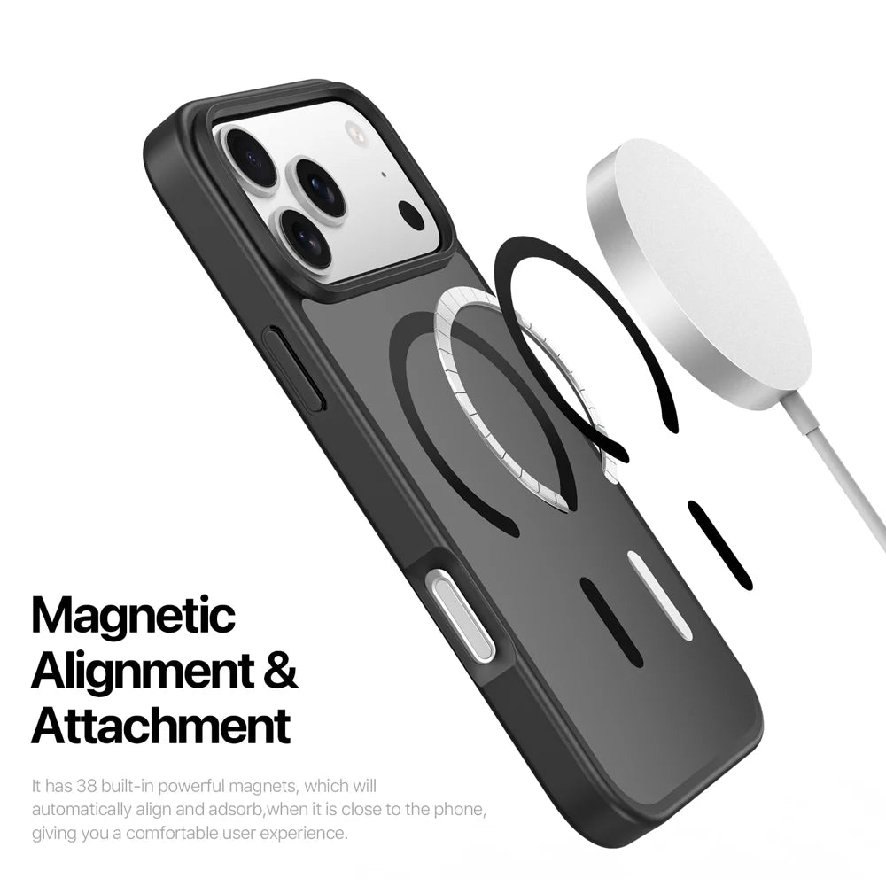 DUX DUCIS for iPhone 17 Pro Max / iPhone 18 Pro Max Yind Series Case TPU + PC Matte Phone Cover Compatible with MagSafe - Black - 6