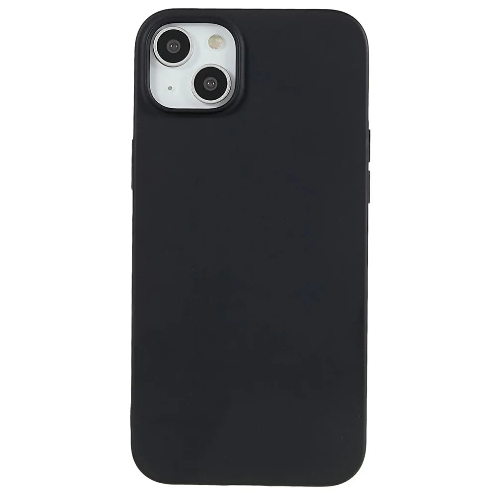 For iPhone 14 Plus Case Slim TPU Scratch Resistant Matte Phone Cover - Black - 1