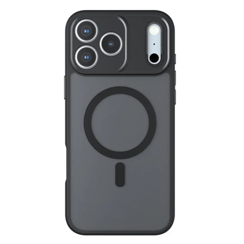 For iPhone 18 Pro / 17 Pro Magnetic Case TPU + PC Matte Skin Touch Phone Cover - Black - 1