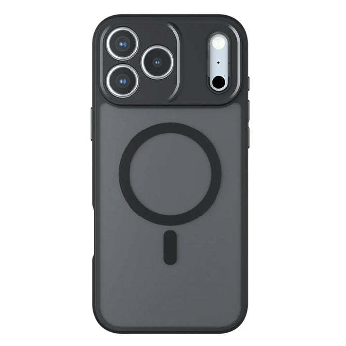 For iPhone 18 Pro / 17 Pro Magnetic Case TPU + PC Matte Skin Touch Phone Cover - Black - 1