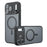 For iPhone 18 Pro / 17 Pro Magnetic Case TPU + PC Matte Skin Touch Phone Cover - Black - 2
