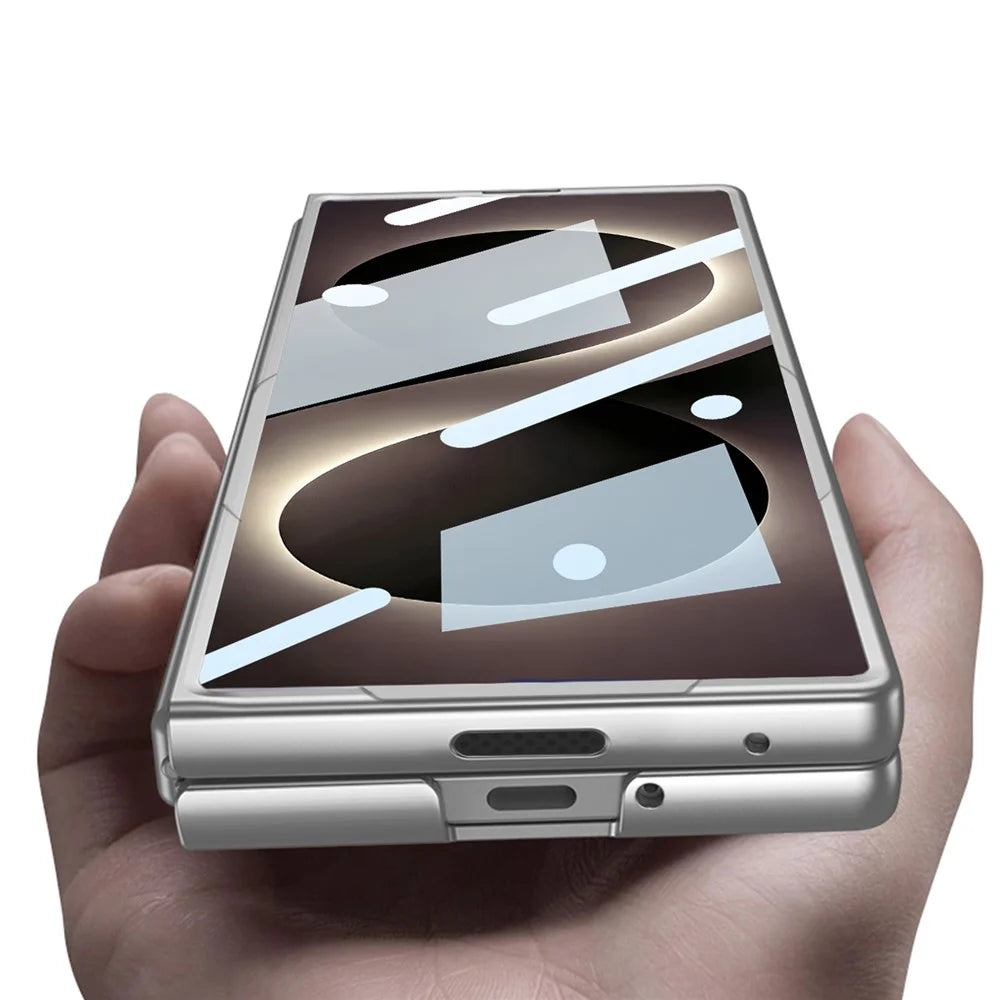 GKK For Samsung Galaxy Z Fold8 Ultra Case with Stylus PC + Tempered Glass Slim Phone Back Cover - Black - 3