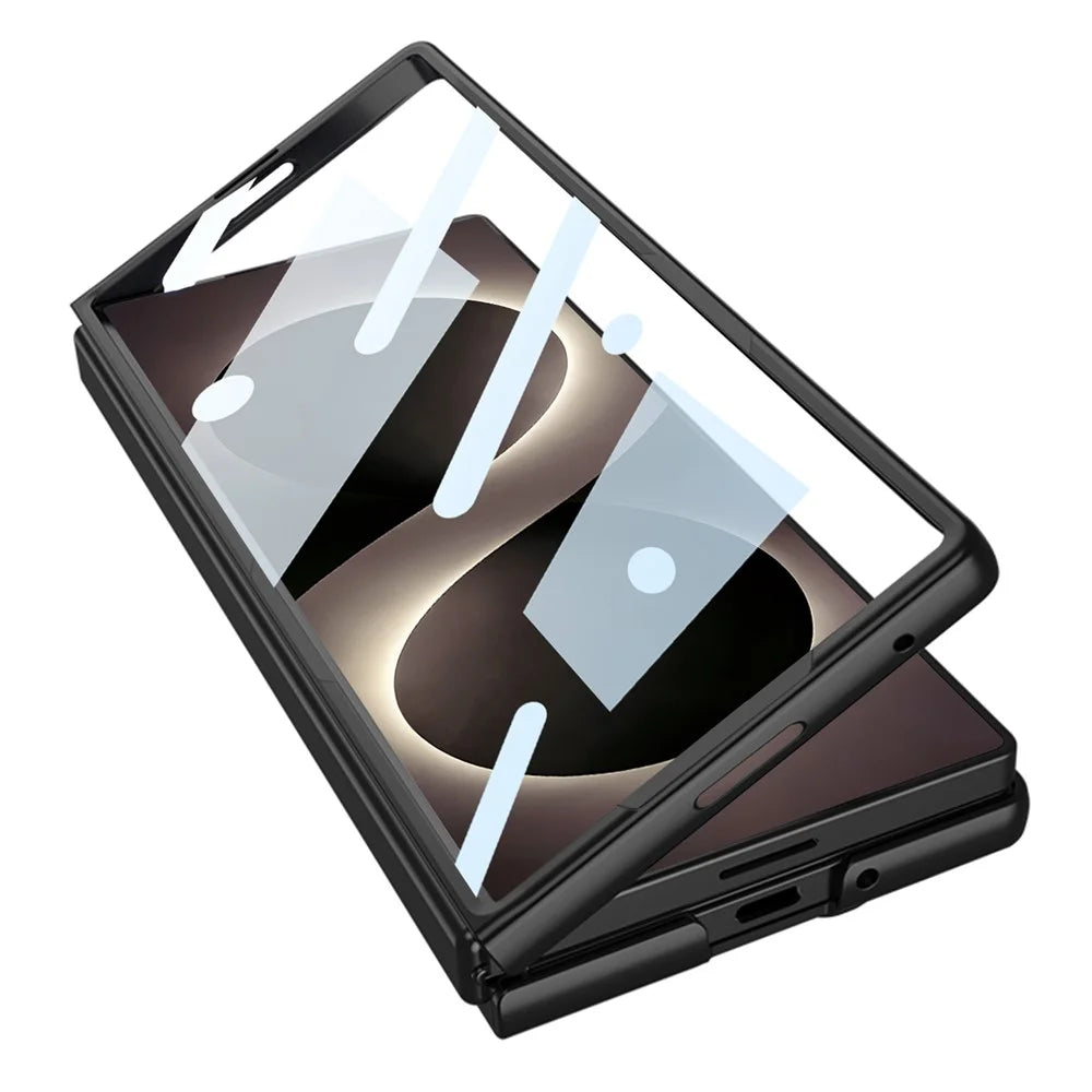 GKK For Samsung Galaxy Z Fold8 Ultra Case with Kickstand PC + Tempered Glass Phone Back Cover - Black - 2