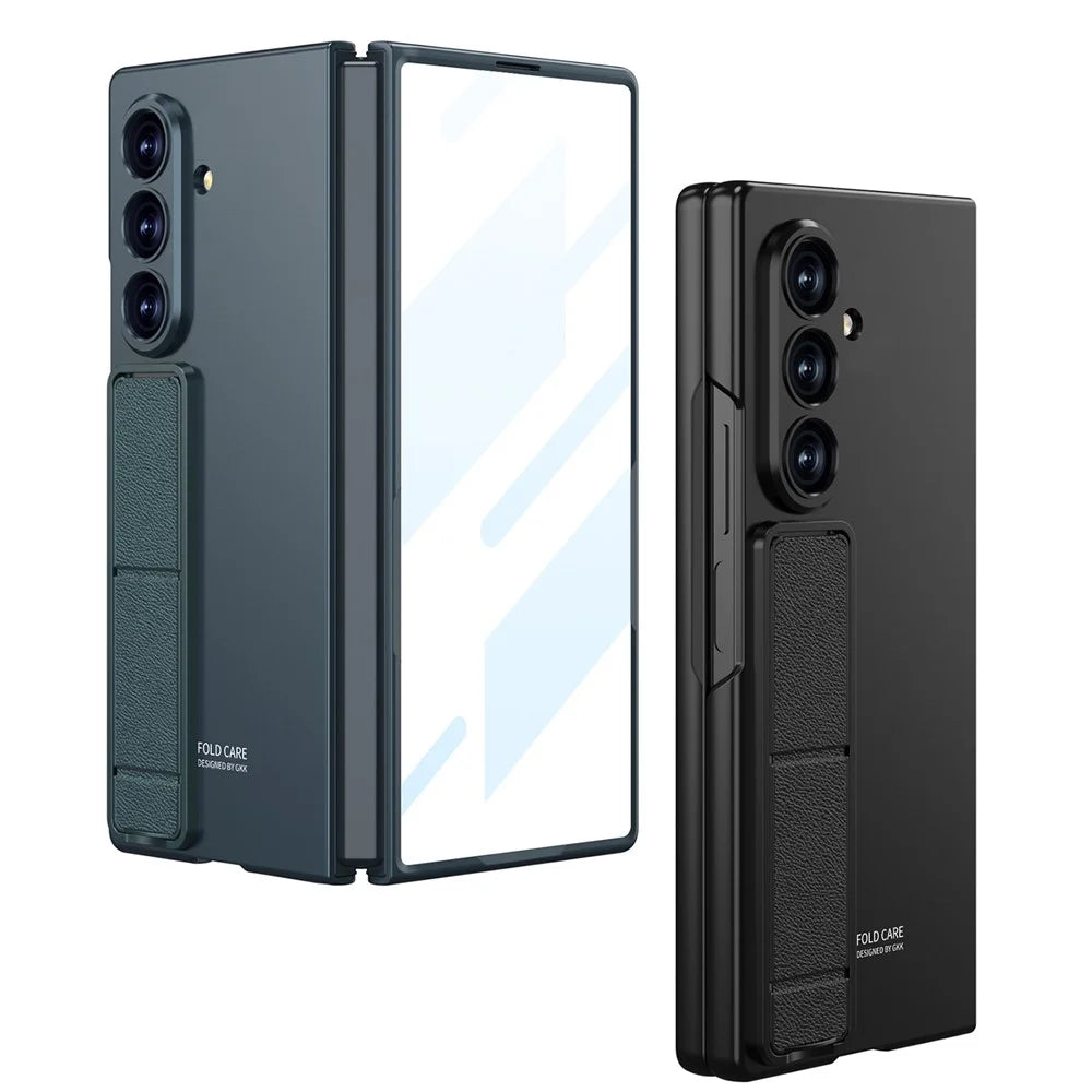 GKK For Samsung Galaxy Z Fold8 Ultra Case with Kickstand PC + Tempered Glass Phone Back Cover - Black - 5