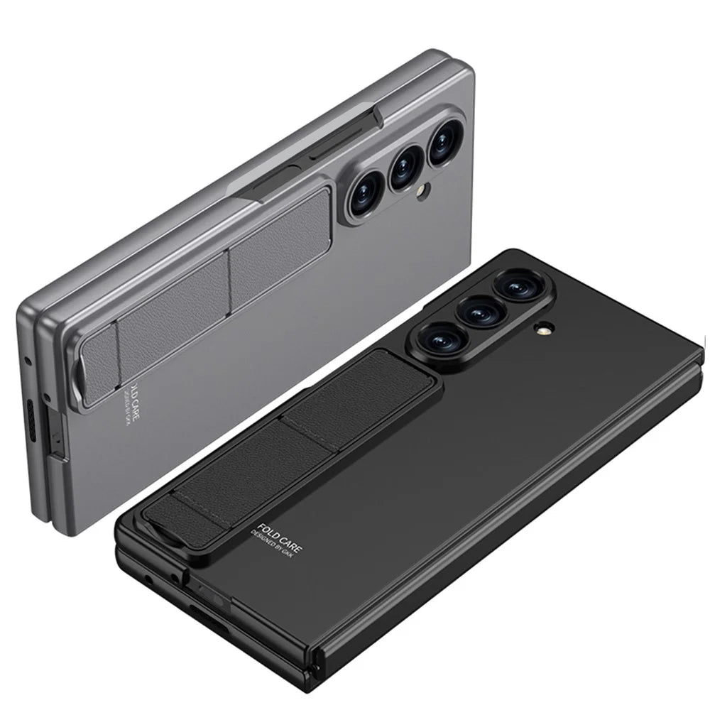GKK For Samsung Galaxy Z Fold8 Ultra Case with Kickstand PC + Tempered Glass Phone Back Cover - Black - 7