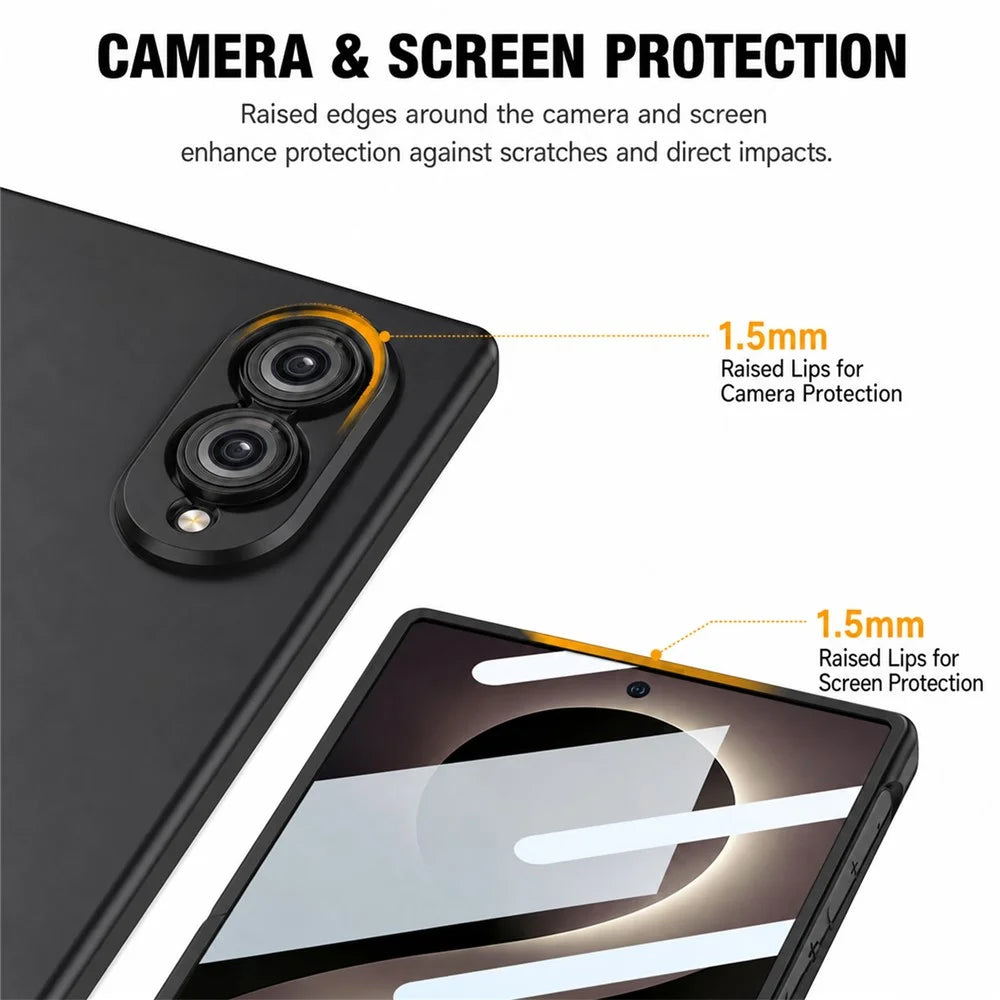 GKK For Samsung Galaxy Z Fold8 Case Hard PC Phone Cover with Tempered Glass Screen Film - Black - 4