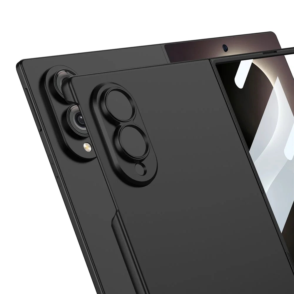 GKK For Samsung Galaxy Z Fold8 Case Hard PC Phone Cover with Tempered Glass Screen Film - Black - 7