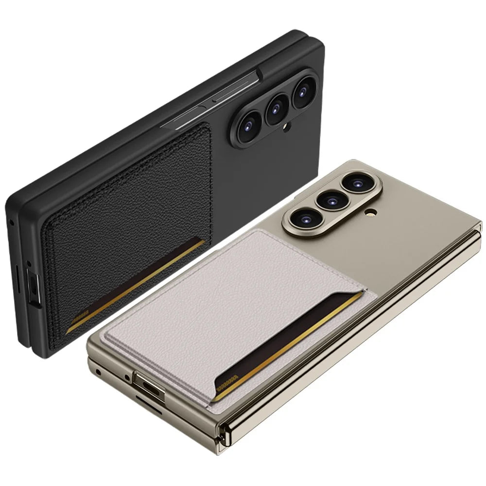 GKK For Samsung Galaxy Z Fold8 Ultra Case Hard PC Phone Cover with Slim Card Holder, Screen Film - Black - 6