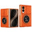 For Samsung Galaxy Z Fold8 Magnetic Case Ring Holder Foldable Kickstand PC Phone Cover with Camera Lens Slider - Orange - 1